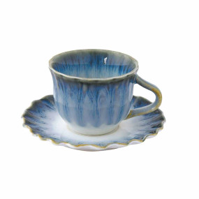 Chávena Café e Pires Oceania Azul